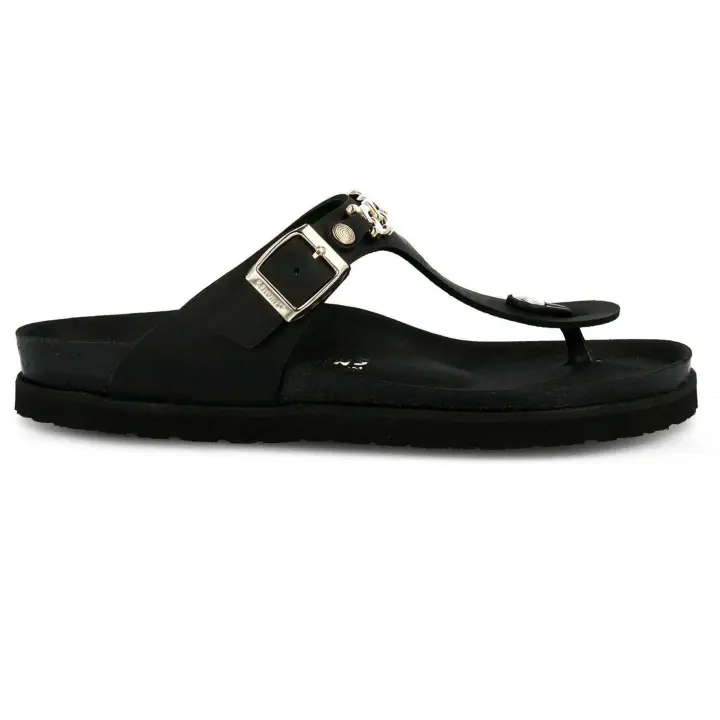 Sandalias Genuins Roastad Leather Gold para mujer en color negro - 1