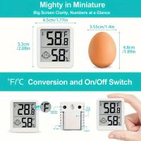 1 termómetro e higrómetro digital: monitor preciso de temperatura y humedad para interiores con pantalla LCD de fácil lectura, íconos de comodidad, múltiples opciones de montaje, funciona con batería, para el hogar, la oficina, la jardinería, higrómetro - details 10