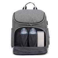 Mochila Casual Unisex USB Cargado Negro Sólido Polyester Bolsa De Viaje Para Hombre/Mujer Estudiante Chico/Chica - details 15