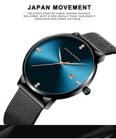 Reloj De Pulsera De Acero Inoxidable Con Movimiento De Cuarzo Japonés Lujo Con Zafiro Azul Y Negro De 40mm Estilo Casual Y De Negocios - details 5