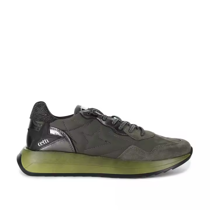 Sneakers cordones elastico Cetti C1371 SRA verde mujer564260007 - 1
