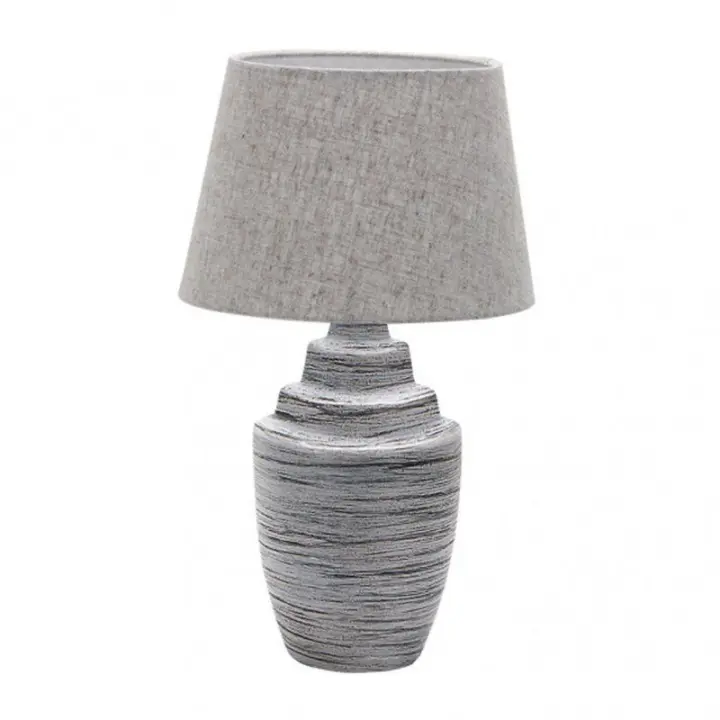 FABRILAMP 160371028 | Sobremesa Ceramica Tui 1xe27 Zinc Pantalla Gris 41,5x24x24 Cm - 1