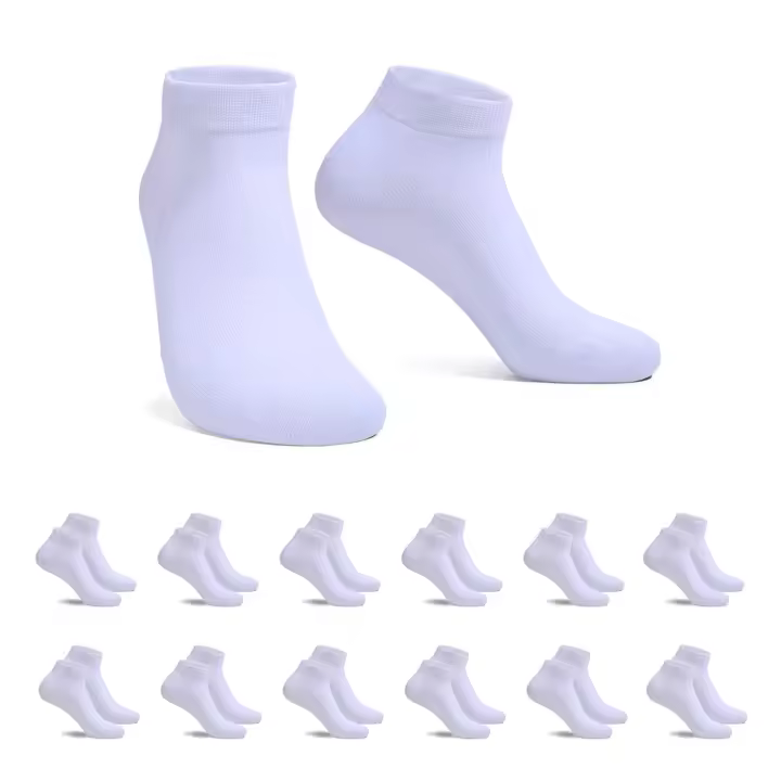 Calcetines Cortos Algodón Transpirables Aicasa Mujer Hombre Pack 6-12 Pares - 1