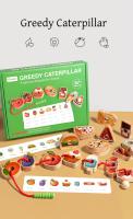 Juguete De Madera Para Bebés Juego Educativo Montessori De Caterpillar Que Come Alimentación Juguete De Habilidades Motoras Finas Para Niños Regalo - details 0