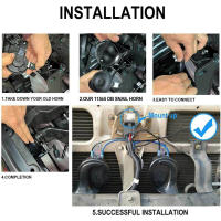 Bocina De Snail 12V 48W Impermeable Para Motocicleta Coche Camión SUV Barco Bocina Multitono De Aluminio ABS 300DB Super Fuerte - details 10