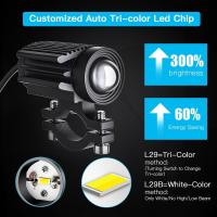 Luz Auxiliar Para Motocicleta Mini Luz De Conducción Completa Conjunto De Faros Antiniebla Para Vespa Honda 6000K LED 12V - details 1