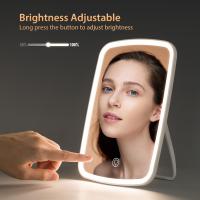 Espejo de maquillaje Pantalla táctil Espejo iluminado con brillo LED Ajustable Portátil USB Recargable - details 1