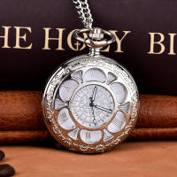Reloj De Bolsillo Con Cuarzo Y Numeración Árabe Colgante Vintage Plateado Creativo Para Regalo De Cumpleaños Cadena Incluida - details 0