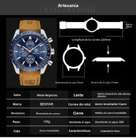 Reloj De Pulsera Deportivo Para Hombre BENYAR 2024 Nueva Marca De Lujo Acero Inoxidable Resistente Al Agua Y Al Choque Cronógrafo - details 2