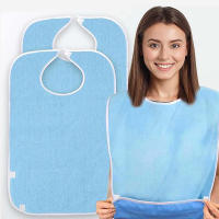 Bib Adulto Absorbente Y Lavable Reutilizable Protector De Ropa Impermeable De Algodón Para Ancianos Discapacitados Hombres Y Mujeres - details 1