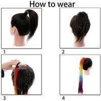 Extensiones De Cabello Sintético Coloreado Braided HAIRSTAR 60CM Con Cinta Elástica Para Crear Cola De Caballo Para Niñas - details 1