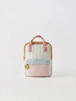 Nueva Mochila Ligera Para Niñas Con Decoración De Girasol Colgante Y Estampado De Disney Material Nylon Cierre De Cremallera Estilo Casual - details 1