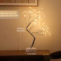 Lámpara De Árbol Bonsái Con Control Remoto 108 LEDs Luz Nocturna Brillante Para Decoración De Hogar Navidad Y Día De San Valentín - details 1