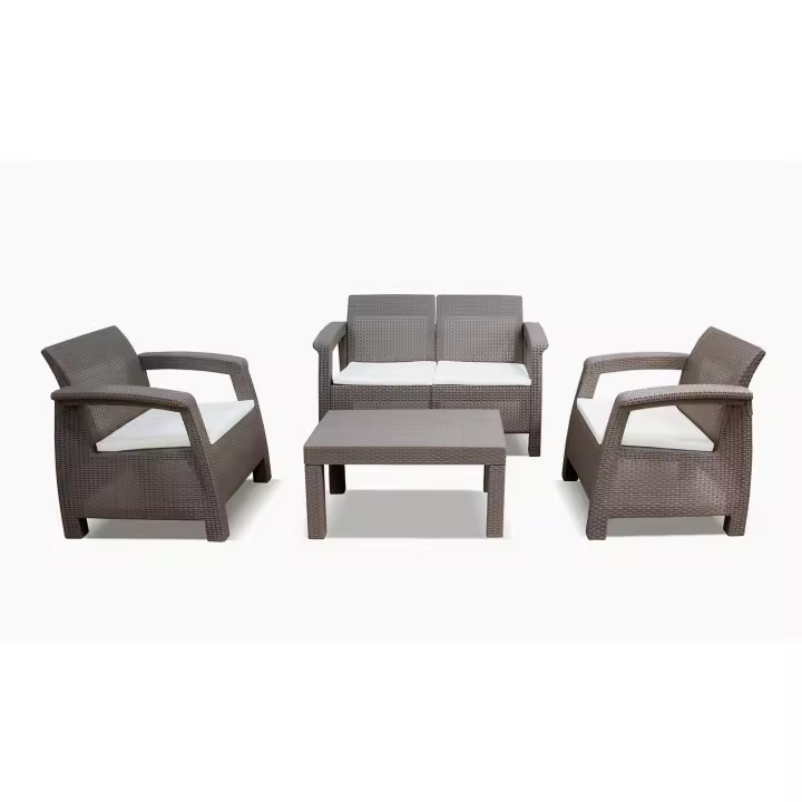 Sofá + 2 Sillones + Mesa de Centro CF. Muebles de Jardin y Terraza Ratan PE     Saldos y Stocks - 1