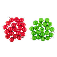20Pcs Frutas Artificiales Manzanas Rojas De Plástico Simulación Real Para Cocina Fiesta Decoración De Interiores Tamaño 3.5x3cm - details 1