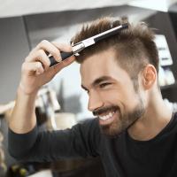 Peine De Bolsillo Automático Para Hombres Con Cuchilla De Ablación Botón De Encendido Portátil Y Duradero Herramienta De Peluquería - details 4