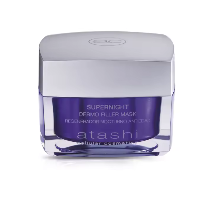 Atashi Supernight - Dermo Filler Mask, Redensifica y Rejuvenece en una Noche, Reduce Arrugas, Piel Hidratada y Tono Uniforme, Repara y Protege de Luz Azul, Ácido Hialurónico, Niacinamida - 50 ml - 1