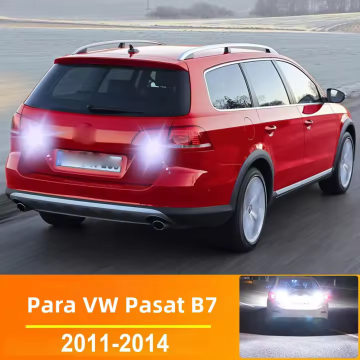 2pcs Luz De Retroiluminación LED Para Volkswagen Passat B7 2011-2014 Lámpara De Apoyo Trasero W16W Accesorios De Coche - 1