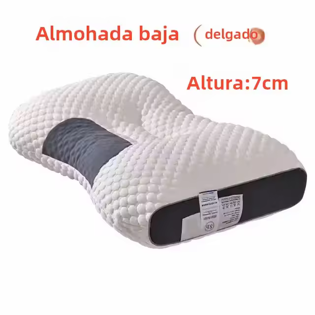 Almohada De Cuello Ortopédica Para Dormir Almohada De Masaje SPA Para El Cuello Con Fibra De Soja Ayuda En El Sueño Y Protección Del Cervical - 1