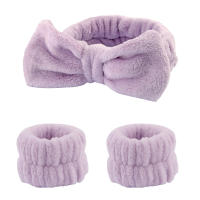 3Pcs Algodón Absorbente Espuma Cabezal Y Muñequera De Spa Para Lavado De Rostro Toalla De Maquillaje Bandas De Cabello Scrunchies Casual Unisex - details 11