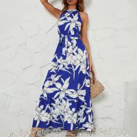Vestido Largo Sin Mangas Para Mujer Estilo Oficina Lady Verano 2024 Nuevo Moda Impresión Cuello Redondo Ropa Feminina - details 6
