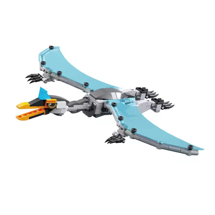 Bloques De Construcción De Dinosaurios Jurásico Con 6 Tipos Tyrannosaurus Rex Triceratops Pterodactylosaurus Juguetes De Montaje Para Niños Regalo - 1