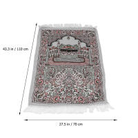 Alfombra De Oración Musulmana Cómoda Y Portátil Alfombra De Algodón Para Meditación Tapete Islámico Rugs Cushions - details 6