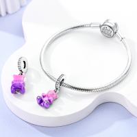 Encanto De Mariposa Morada Y Oso Serie Lindo Bolas De Plata De Ley 925 Para Pulsera Original De 3mm Joyería Para Mujer Regalo - details 10