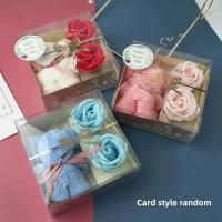 Tolva De Osos Con Jabón Y Toalla En Caja De Regalo Rosa Para Día De San Valentín Día Del Amor Y La Amistad Cumpleaños Boda Regalo Para Mujeres Madres Esposas - details 0