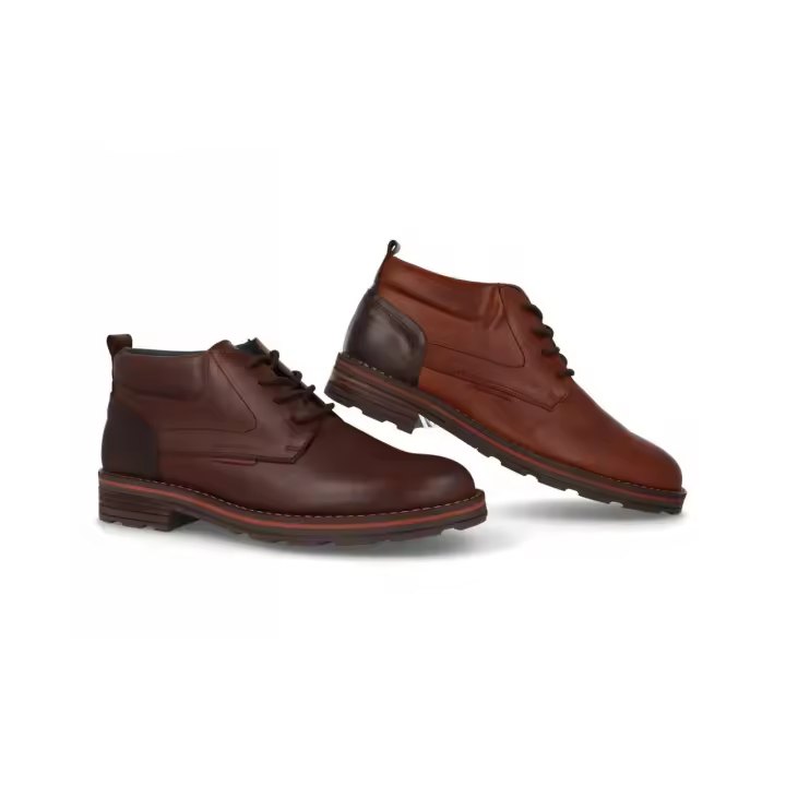 Mº4171 - DJ SANTA BOTIN CABALLERO PIEL   COLORES : CUERO , MARRON  TALLAS: 39 AL 46  CORTE EXTERIOR: PIEL  FORRO INTERIOR: TEXTIL  PLANTILLA: TEXTIL  ALTURA TACÓN / CUÑA : 3,5 CM.  PISO : SINTÉTICO - 1