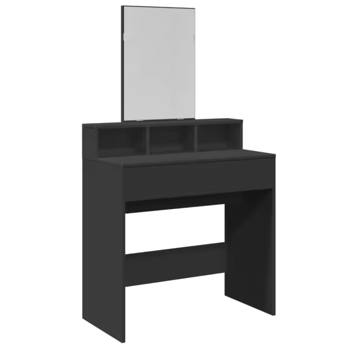 Tocador con espejo negro 80x41x144,5 cm - 1