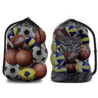 Bolsa De Red Extra Grande Para Baloncesto Con Cordón Y Bolsillo Cerrado Ideal Para Fútbol Voleibol Y Baloncesto Almacenamiento Deportivo - details 5
