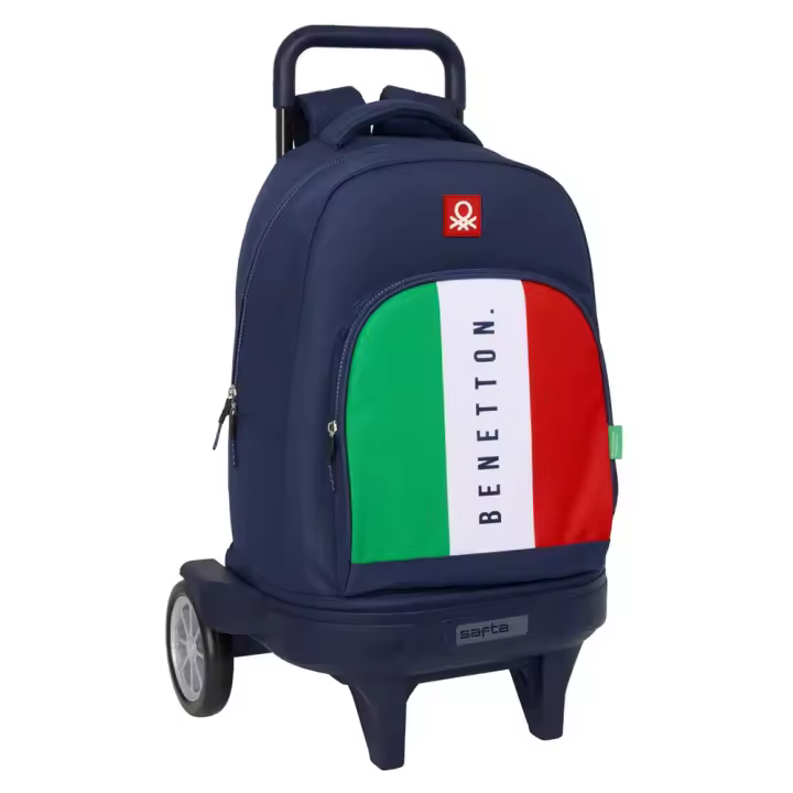 Safta Mochila Con Ruedas Compact Evolutive Benetton Flag - 1