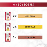 GOURMET - Mon Petit (48x50 gr) - Selección de Aves (Pavo, Pollo y Pato) (8 Cajas de 6x50 gr) - details 0