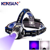 Linterna Frontal LED Recargable USB Con Luz LED De 395nm UV Y Zoom Impermeable Para Camping Y Auto Defensa - details 0