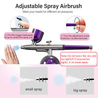 Kit De Pistoleta Aire Airebrush Para Uñas Con Compresor Portátil Pintura De Uñas Y Artesanías Herramienta De Belleza Multifuncional Recargable Metal - details 3