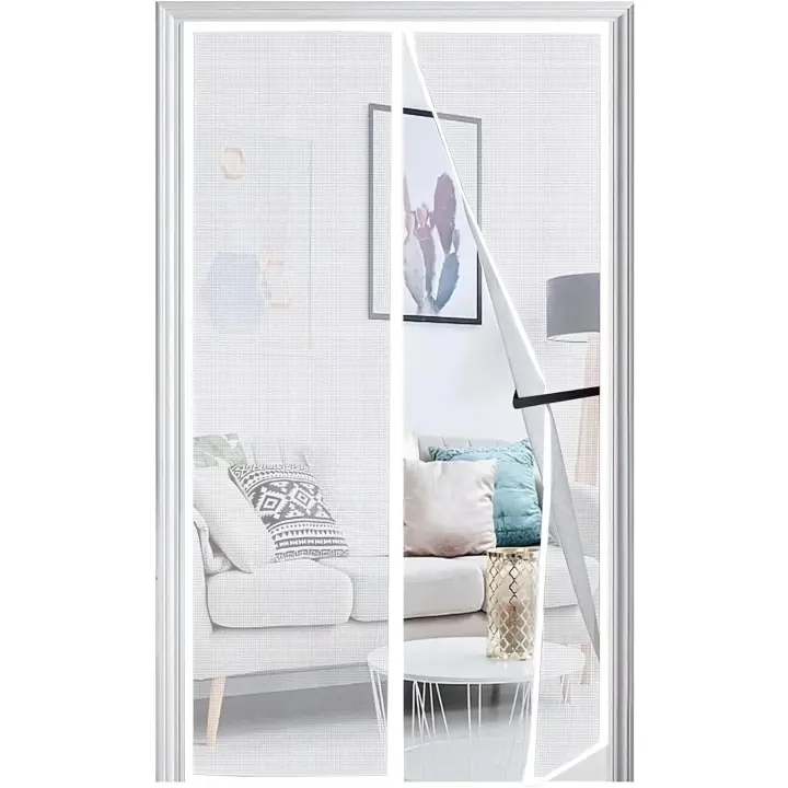 Magnetic Fly Screen Door 80 x 230 Black, Bugs Out with Doors Screen Curtain, Heavy Duty Screens Doors Nets Keeping Out Flies Bug - 1