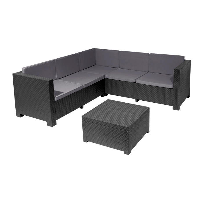 SP Berner SHAF - Set De Jardín OASIS- Conjunto Para Exterior en Color Grafito