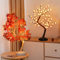 Árbol De Luz LED Para Mesa Con Base Removible Decoración De Camas Para Bodas Fiestas Camping Luz Noturna De Hadas Batería Incluida - details 2