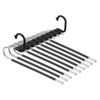 Organizador De Armario De 5 Niveles Plegable En Acero Inoxidable Para Pantalones Y Falda No Eslipiente Ahorrador De Espacio Para Ropa - details 6