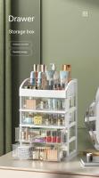 Caja De Almacenamiento De Escritorio Con Cajón Para Decoración De Cabello Y Joyería Multifuncional Organizador De Maquillaje De Plástico - details 0