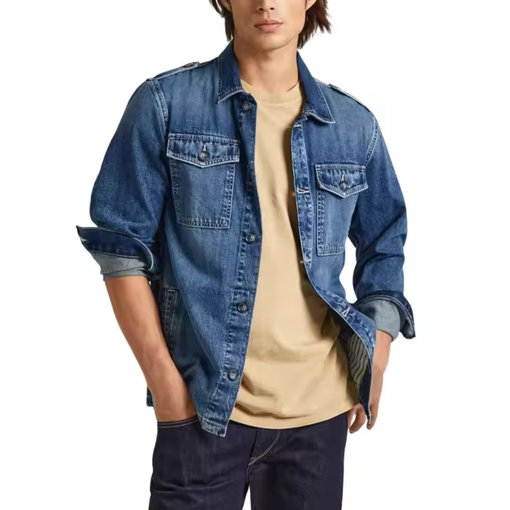 Sobrecamisa Pepe Jeans Luka Denim Para Hombre - 1