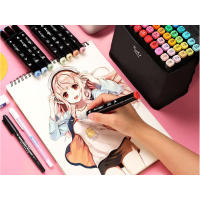 SET 80 Rotuladores TOUCH permanentes de DOLE PUNTA, Juego de rotuladores de doble punta para estudiantes, marcadores para marcapáginas, dibujo, pintura, envió desde España - details 2
