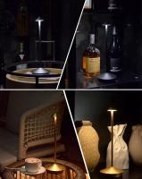 Lámpara De Escritorio LED Recargable Con Sensor Táctil Luz De Lectura Inalámbrica Para Habitación Restaurante Hotel Bar Materiales ABS Y CRISTAL Estilo Moderno - details 10