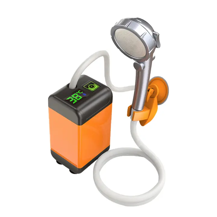 Set de Ducha Portátil con Batería 7800mAh - Alta Presión, ABS Resistente, Medición de Temperatura, 3 Modos de Uso - 1