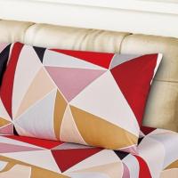 Juego de Sábanas Triángulos Multicolor - Diseño Geométrico Moderno | 3/4 Piezas (Sábana Ajustable + Funda Nórdica + 1-2 Fundas Almohada) | Tallas 90/135 cm (3pz) y 150 cm (4pz) | Poliéster Antiarrugas y Antipilling - details 1