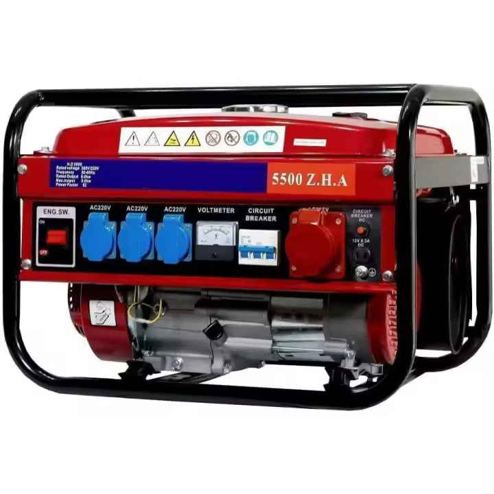 Generador Eléctrico Gasolina Potente y Versátil 1000W Monofásica 2500W Trifásica - Fiabilidad Eléctrica - Motor Eficiente - Control de Potencia - 1