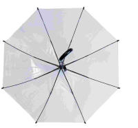 J.S ONDO Paraguas Infantil Transparente, paragua liso sin dibujo,Largo 50 cm Alto Material Plástico Estructura de Fibra 8 Varillas 68 cm Ancho con forma de cúpula con silbato - details 2