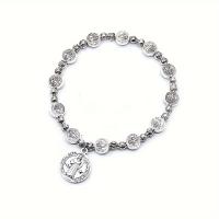 Rosario elástico de cuentas con cruz - Pulsera religiosa estilo Vaticano - details 1