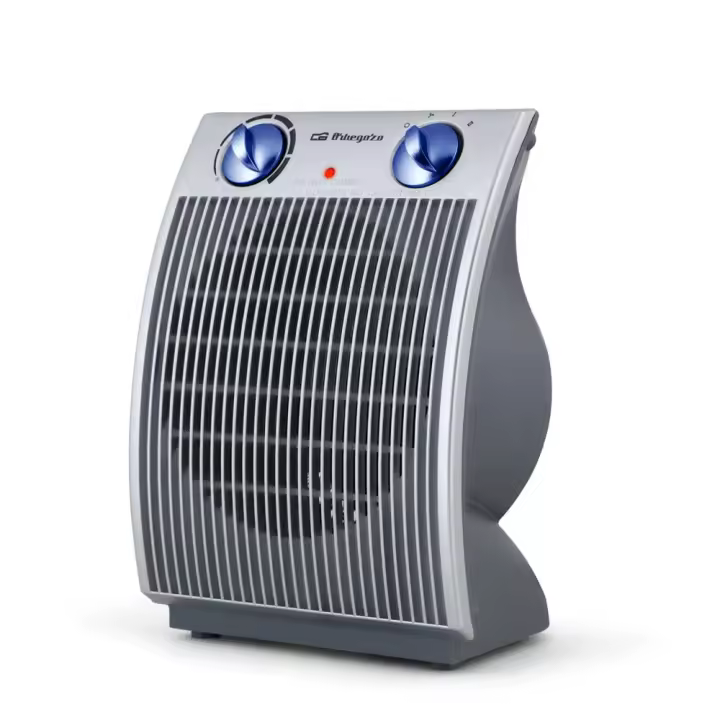 Calefactor Orbegozo FH 6031, termostato regulable de temperatura ambiente, 2 niveles de potencia, función ventilador, 2200 W - 1